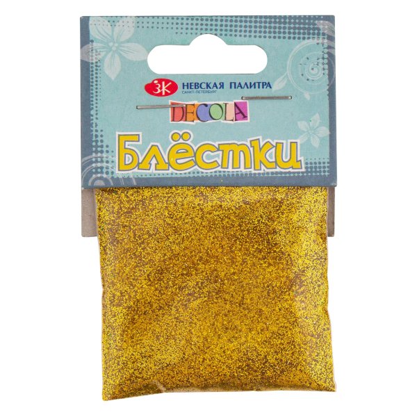 Блестки декоративные DECOLA размер 0.1 мм, 20 г, золото NP-W041-205-0,1