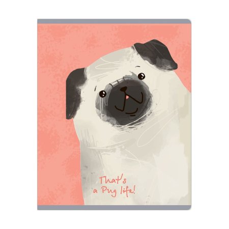 Тетрадь 48л. A5 клетка MESHU "Funny dogs" матовая ламинация, микро sandy-touch лак RE-MS_49772