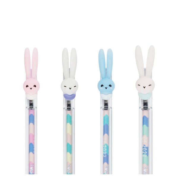 Ручка шариковая MESHU "Ice Cream Rabbit ", синяя, 0,7мм, корпус ассорти, с топпером RE-MS_02873