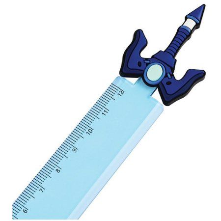 Линейка с топпером 12 см MESHU "Blue sword" пластиковая, европодвес RE-MS_36854