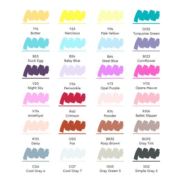 Набор маркеров SKETCHMARKER Manga set 24 шт Манга + сумка органайзер MP24mang