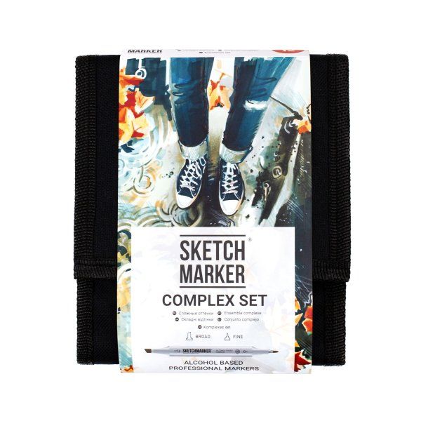 Набор маркеров SKETCHMARKER Complex 12 шт + сумка органайзер, MPSM-12COMPX