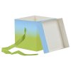 Коробка складная подарочная MESHU "Duotone. Blue-Green gradient", (15*15*15см), с лентой RE-MS_54172
