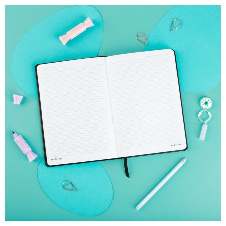 Записная книжка А5 80л. MESHU "Ice" кожзам, твердая обложка, тиснение фольгой, вырубка, блок в линию RE-MS_53509