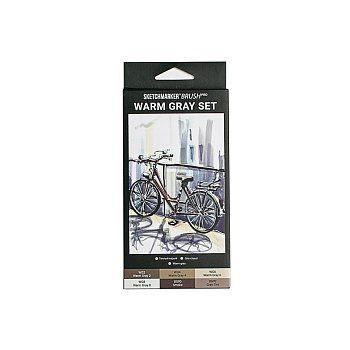 Набор маркеров SKETCHMARKER Brush Warm grey 6 шт MPSMB-6WMGR