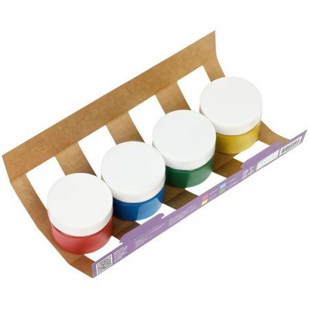 Краски пальчиковые ГАММА "Малыш" 1+, 4 цв 100 мл картон. упаковка RE-180120218