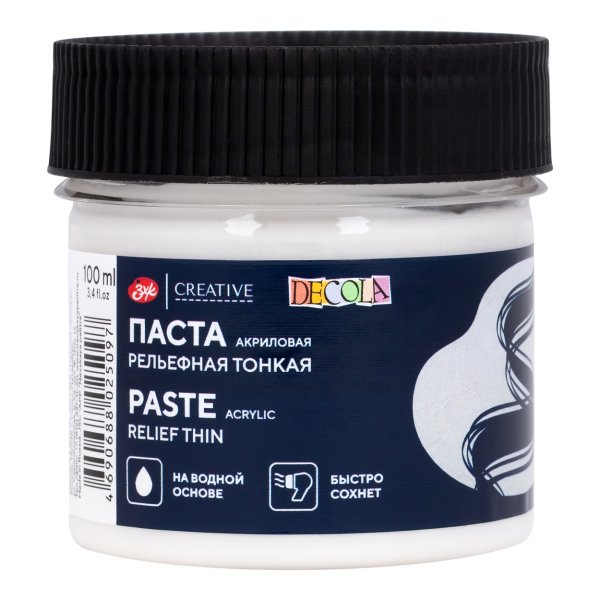 Паста акриловая рельефная DECOLA 100 мл тонкая NP-5827975