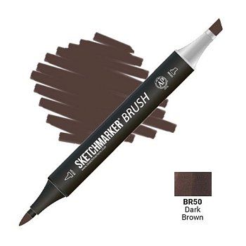 Маркер SKETCHMARKER Brush двухсторонний на спирт.основе BR50 Темно коричневый MPSMB-BR50