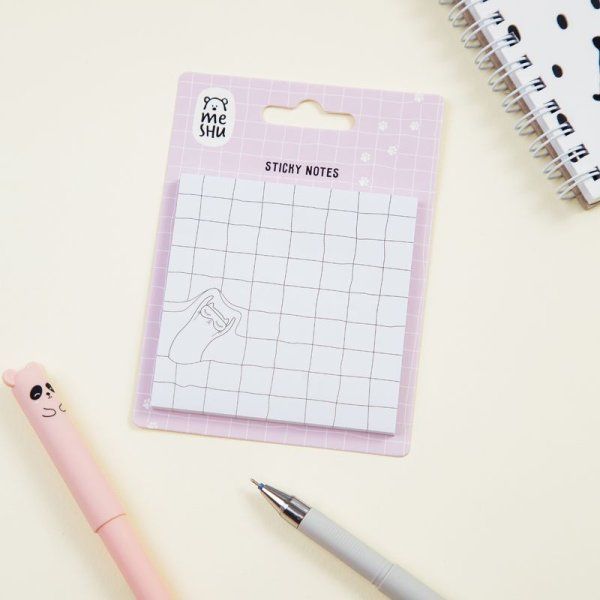 Самоклеящийся блок MESHU "Right cat" 75 x 75 мм, 50л, Cell, европодвес RE-MS_87378