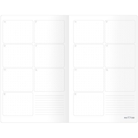 Планер недатированный 32л. 135 x 210 мм MESHU "Black and white" на скобе, мат.лам, выб.лак RE-MS_53285