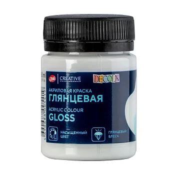 Краска акриловая DECOLA глянцевая, банка 50 мл, 104 Белая NP-2928104