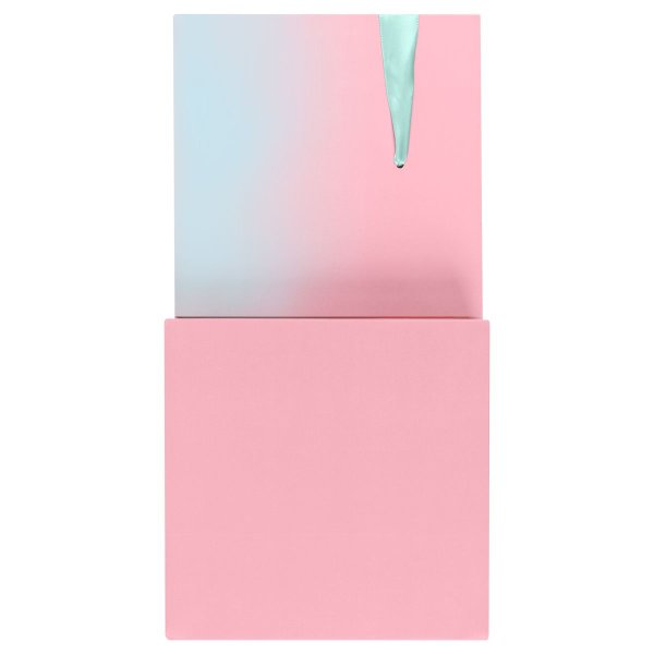 Коробка складная подарочная MESHU "Duotone. Mint-Pink gradient", (15*15*15см), с лентой RE-MS_54170