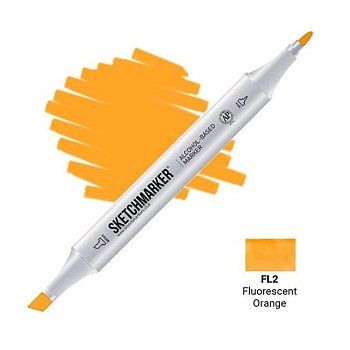 Маркер SKETCHMARKER двухсторонний на спирт.основе FL2 Флуорисцентный оранжевый MPSM-FL2