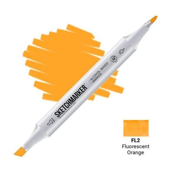Маркер SKETCHMARKER двухсторонний на спирт.основе FL2 Флуорисцентный оранжевый MPSM-FL2