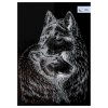 Гравюра с эффектом серебра ТРИ СОВЫ А4 "Волки" RE-GA4_49920