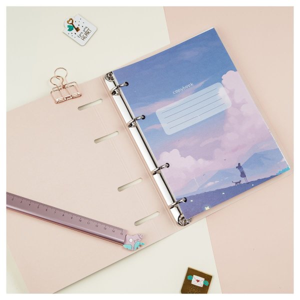 Тетрадь на кольцах 100л. A5 MESHU "Blooming dreams" картон, матовая ламинация, тиснение фольгой RE-MS_50668