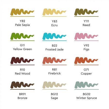 Набор маркеров SKETCHMARKER Basic 3 12 шт базовые оттенки + сумка органайзер MP12bas3