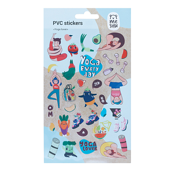 Наклейки ПВХ MESHU "Yoga lover", 10*21см, 36 наклеек, инд. уп., европодвес RE-MS_42720