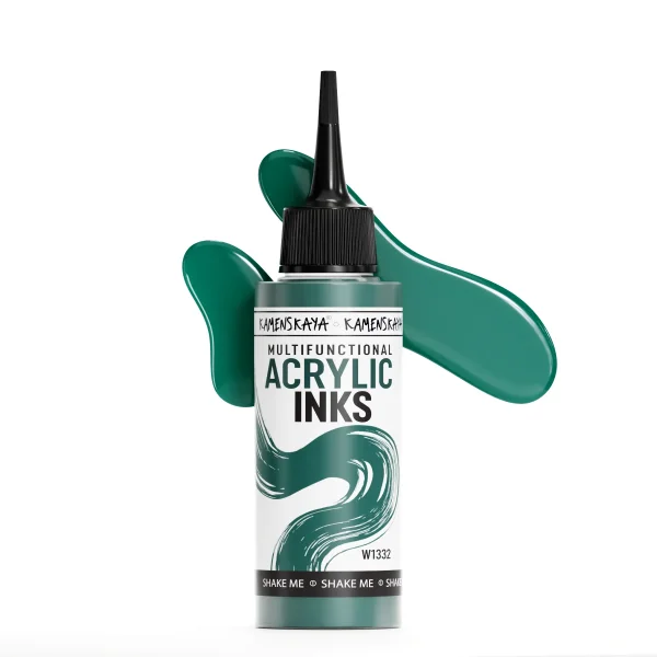 Чернила акриловые Kamenskaya Ink 100 мл W1332 Изумрудный K-00-00000846