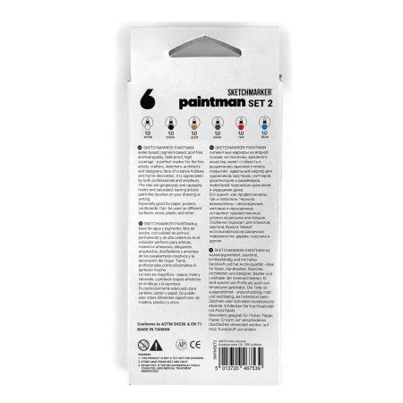 Набор пигментных маркеров SKETCHMARKER Paintman 2 6 цв MPSMPMSET2