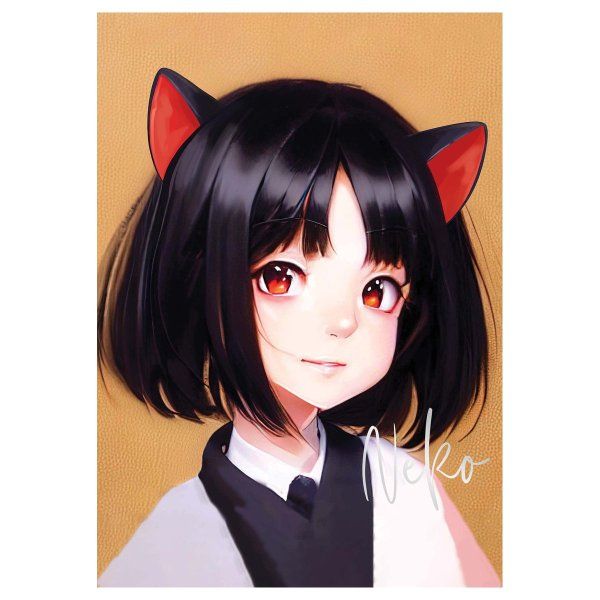 Тетрадь 40л. A5 клетка MESHU "Neko" матовая ламинация, тиснение фольгой, ЕВРО RE-MS_49798