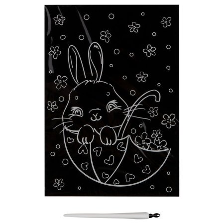 Гравюра с мультицветной основой ТРИ СОВЫ А5 "Зайчик" RE-GA5_49946