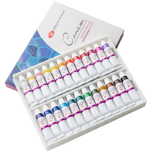 Набор акриловых красок СОНЕТ 24 шт х 10 мл, картон NP-28411851