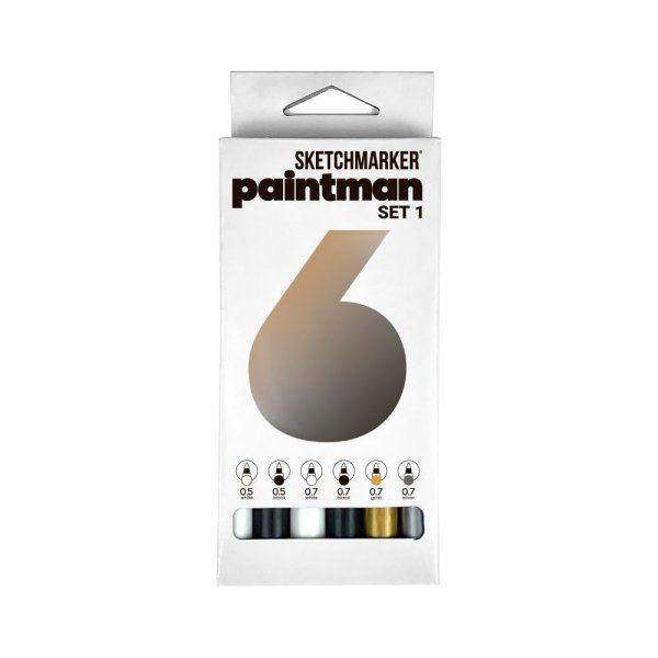 Набор пигментных маркеров SKETCHMARKER Paintman 1 6 цв MPSMPMSET1