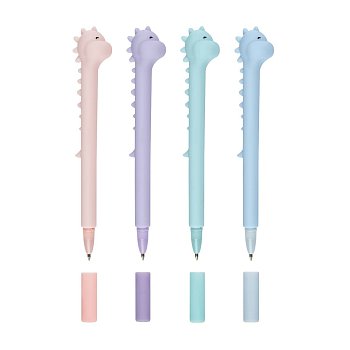 Ручка шариковая MESHU "Cute Dinosaur" синяя, 0.7 мм, корпус ассорти, с топпером RE-MS_02699