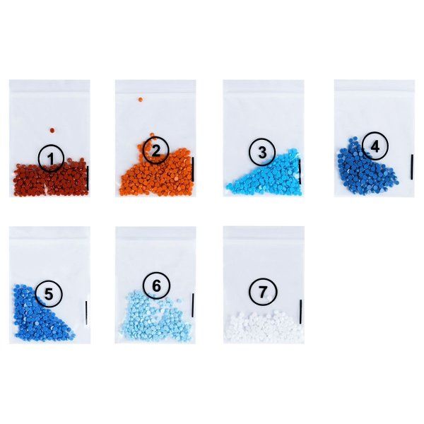 Алмазная мозаика, магнит ТРИ СОВЫ "Акула" картонный конверт RE-АММ_48238