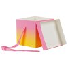 Коробка складная подарочная MESHU "Duotone. Pink-Orange gradient", (15*15*15см), с лентой RE-MS_54168