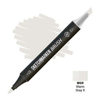 Маркер SKETCHMARKER Brush двухсторонний на спирт.основе WG9 Теплый серый 9 MPSMB-WG9