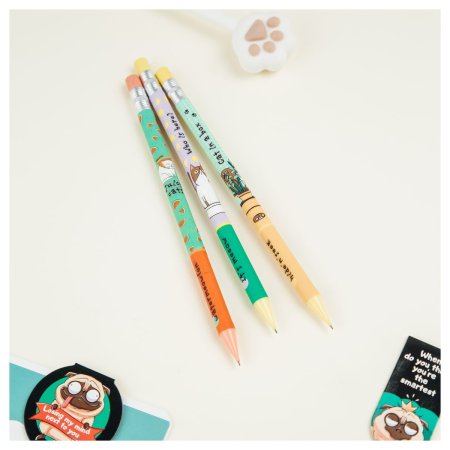 Карандаш механический MESHU "Jucy cats" 0.7 мм, печать на корпусе, с ластиком, ассорти RE-MS_47382