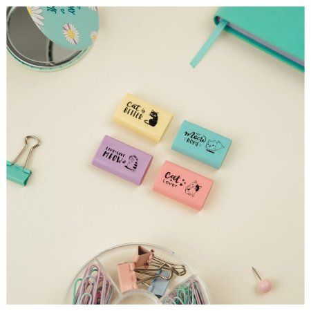 Ластик MESHU "Live, Love, Meow" 37 x 24 x 11 мм, термопластичная резина RE-MS_47153