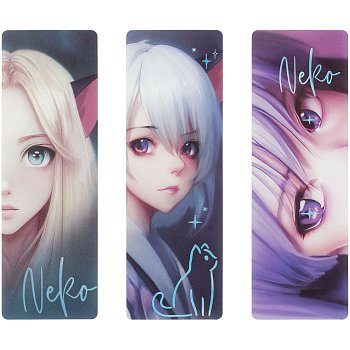 Закладки для книг 3 шт MESHU "Neko" RE-MS_55152