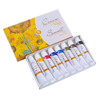 Набор масляных красок СОНЕТ 8 шт х 10 мл, картон NP-2641098