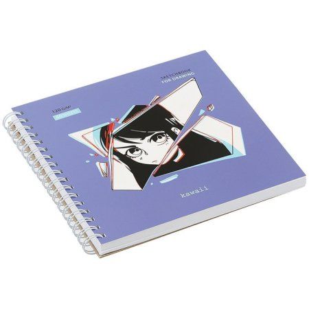Скетчбук 60л. 150 x 150 мм MESHU "Kawaii" 120 г/м2, на гребне RE-MS_44869