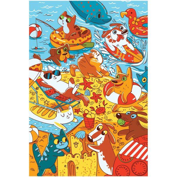 Пазл ТРИ СОВЫ 104 с заданием "Безудержное веселье" RE-ПК104_54564