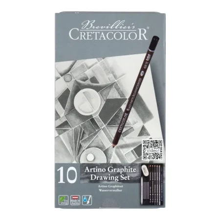 Набор для графики CRETACOLOR Artino Graphite 10 предметов, мет.пенал CR40021