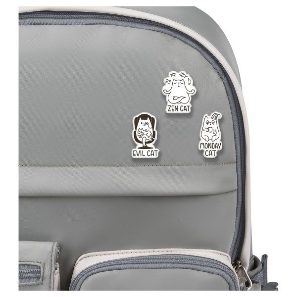 Набор акриловых значков MESHU "Such different cats" 3 шт прямая УФ-печать RE-MS_54866