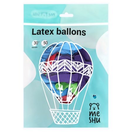 Воздушные шары, 50шт., М12/30см, MESHU "Warm wishes", пастель, ассорти RE-MS_45241