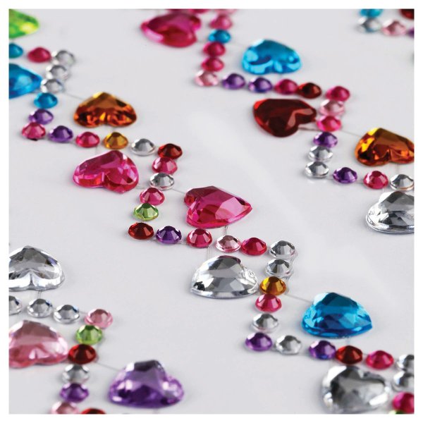 Наклейки акриловые MESHU "Zigzag", 25*10см, стразы, 396 наклеек, инд. уп., европодвес RE-MS_46771