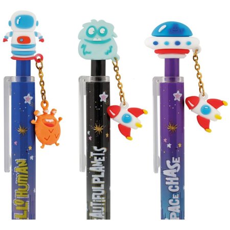 Ручка шариковая автоматическая MESHU "Space Journey" синяя, 0.5 мм, грип, ассорти, топпер RE-MS_6102