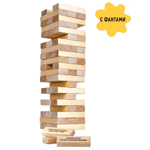 Настольная игра: ТРИ СОВЫ "Башня с фантами" неокраш. дерев. блоки, с уголком RE-НИ_45630
