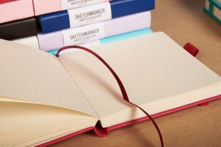 Блокнот для зарисовок SKETCHMARKER 140 г/м2 12 x 12 см 80 л, твердая обложка, Зеленый луг MP23143682SM