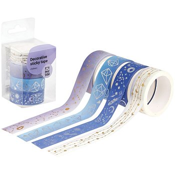 Набор клейких декоративных лент MESHU "Galaxy", 4шт RE-MS_36905