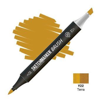 Маркер SKETCHMARKER Brush двухсторонний на спирт.основе Y22 Земля MPSMB-Y22