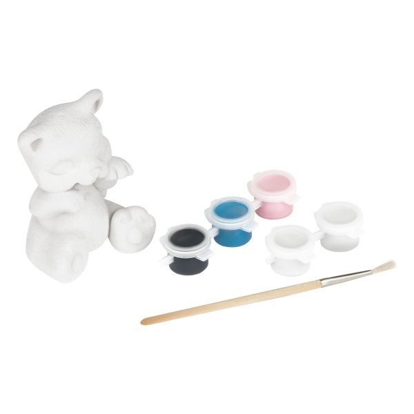 Набор для росписи из гипса ТРИ СОВЫ "Котенок" высота фигурки 8.5 см, краски, кисть RE-НР_47807