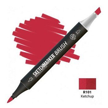 Маркер SKETCHMARKER Brush двухсторонний на спирт.основе R101 Кетчуп MPSMB-R101