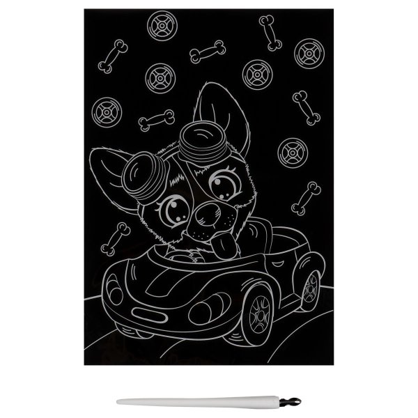 Гравюра с мультицветной основой ТРИ СОВЫ А5 "Гонщик" RE-GA5_49954